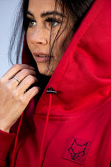 wolf vos streetwear oversized vrouwen hoodie rood katoen dames