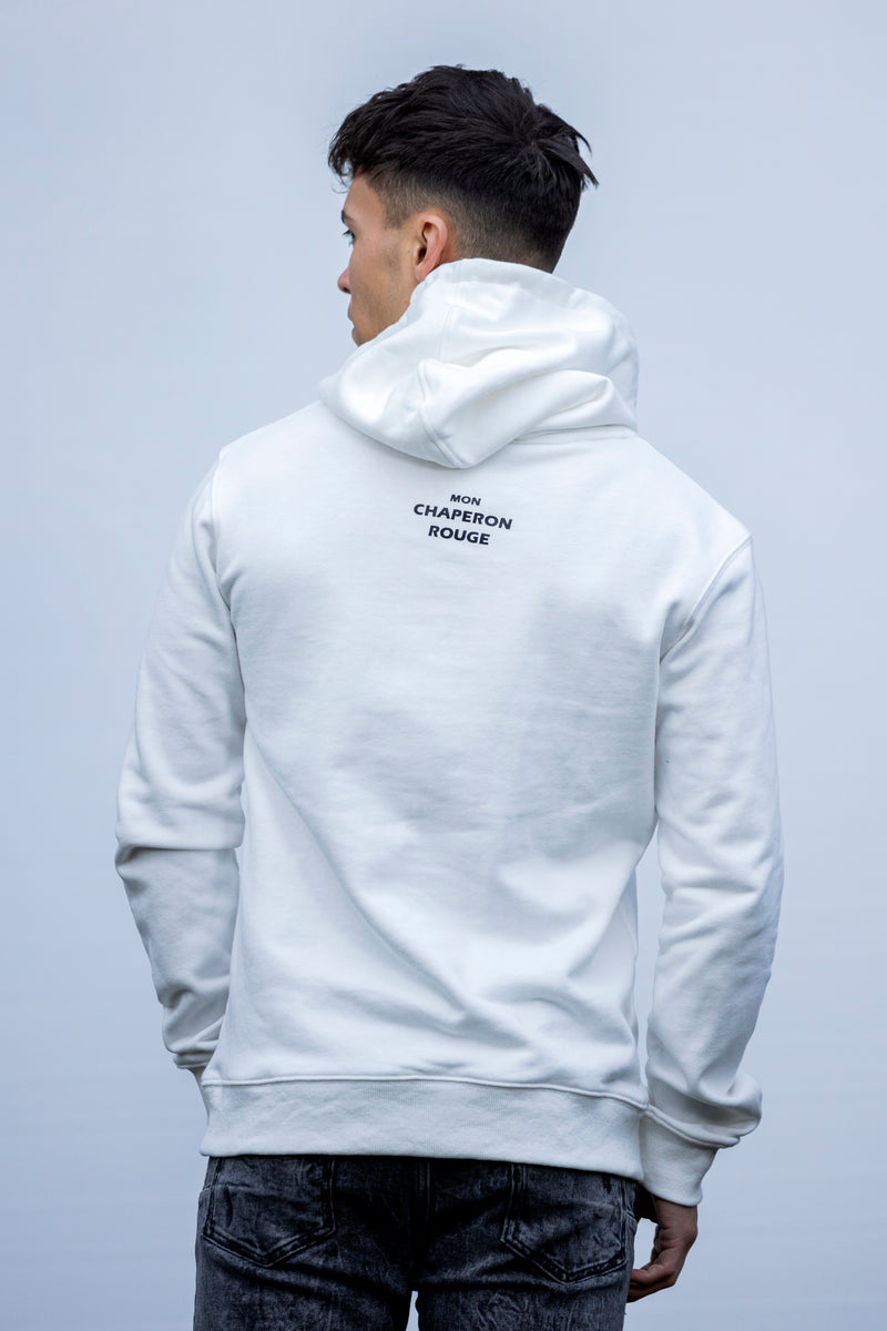 wolf vos streetwear mannen hoodie off white katoen wit